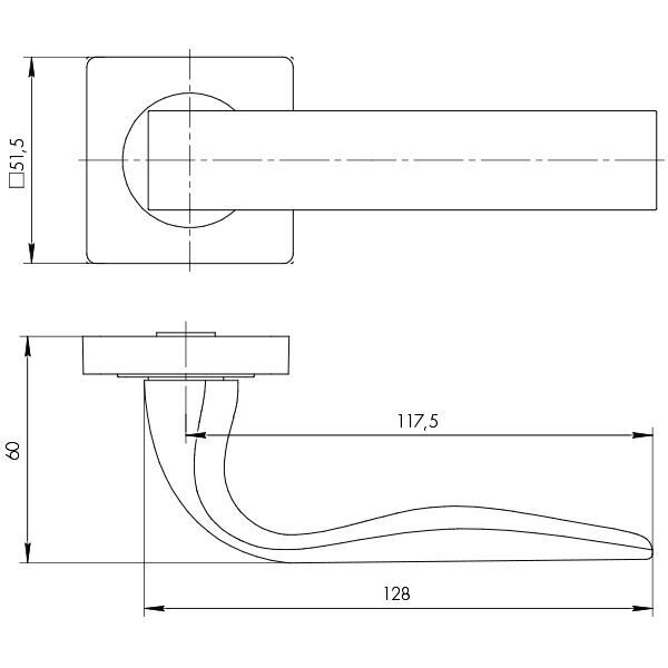 Ручка раздельная K.JK51.EVO (EVO JK) BL-24 черный